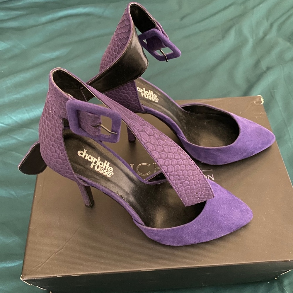 Purple Ankle Strap Heel